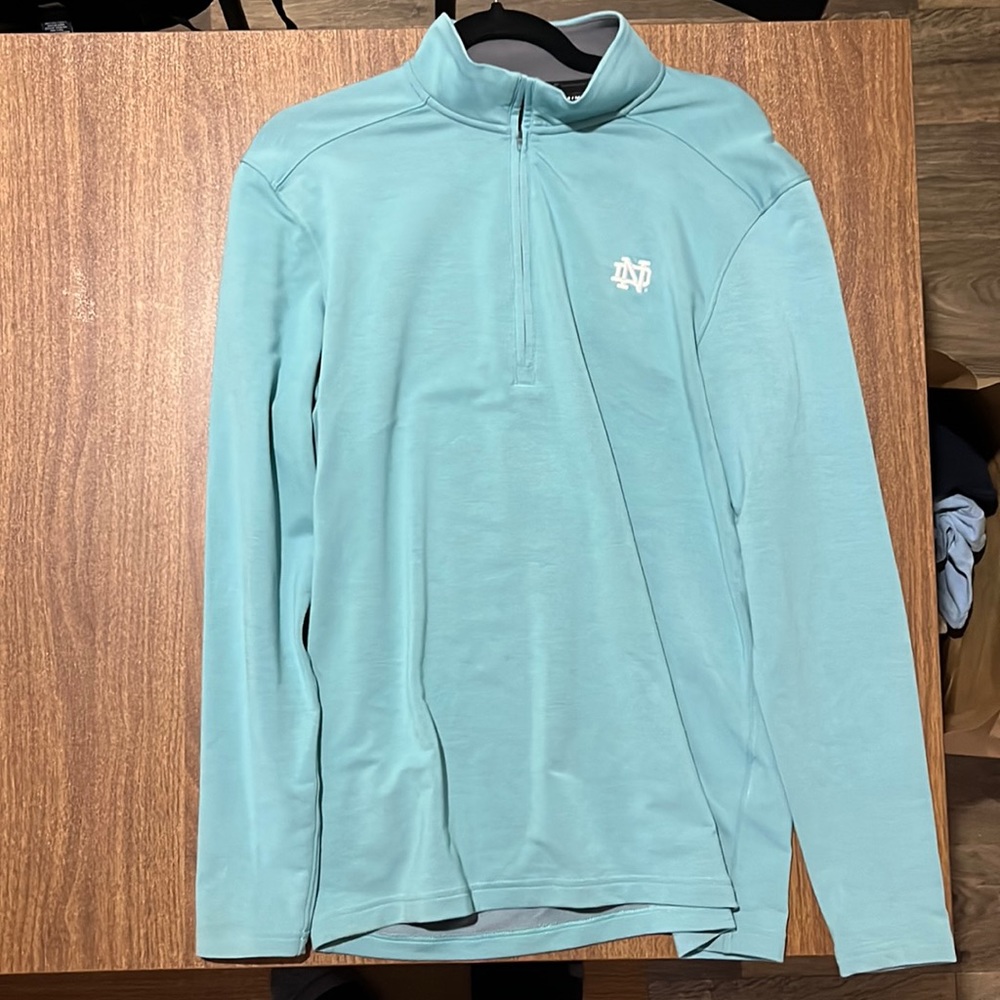 Notre Dame Under Armor 1/4 Zip (Teal), Size M